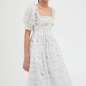 Hill House Home Scarlett Nap Dress in White Floral Patchwork